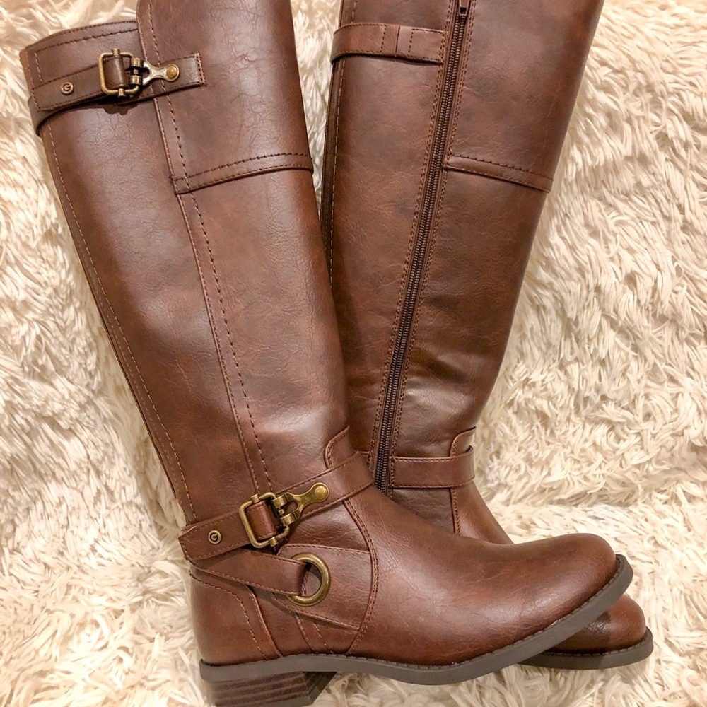 G by GUESS Harvest Wide Calf Brown Boots